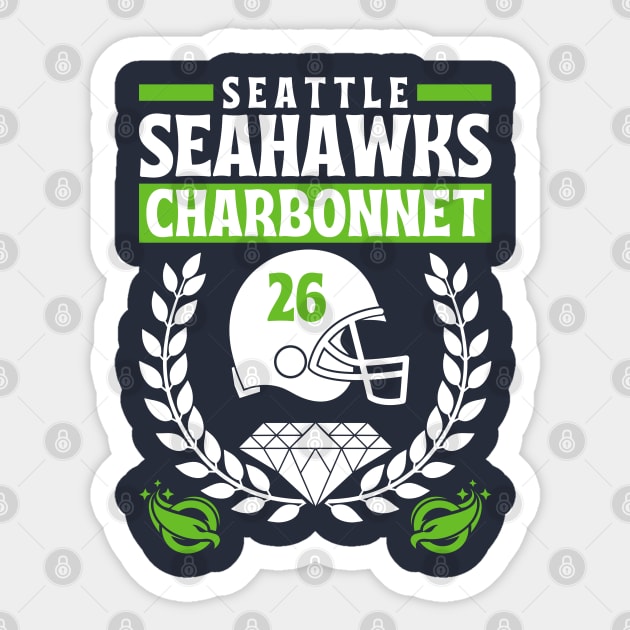 Seattle Seahawks Charbonnet 26 Edition 2 Sticker by Astronaut.co